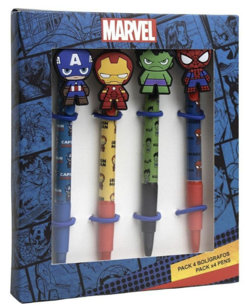 MARVEL Σετ στύλο σε 4 διαφορετικά χρώματα